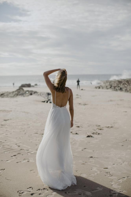 Simple Summer Spaghetti Strap Beach Tulle Dress