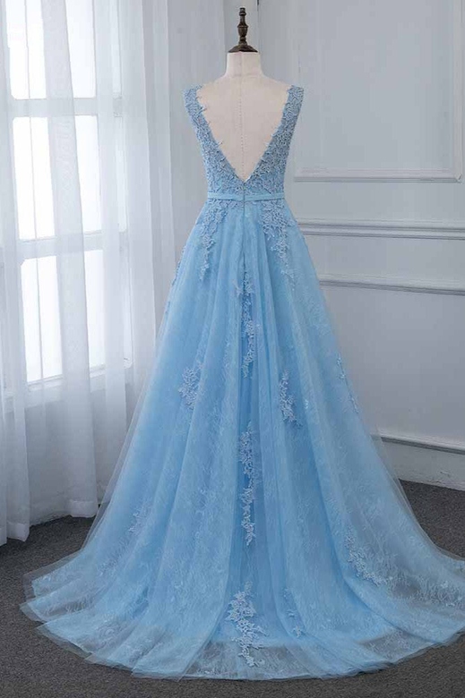 Affordable Jewel Sleeveless Lace A-line Prom Dress