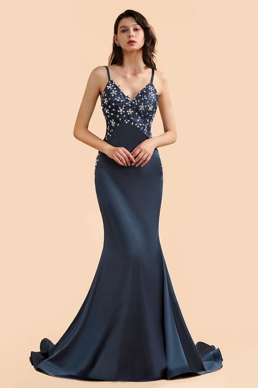 Affordable Spaghetti Straps V-Neck Beadings Party Dresses