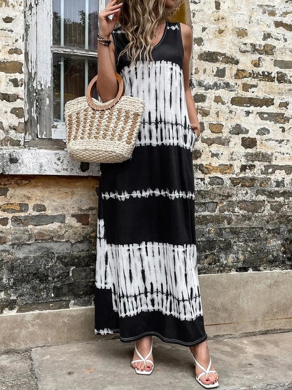 Tie Dye Pocket Maxi Dress for Boho Vibes