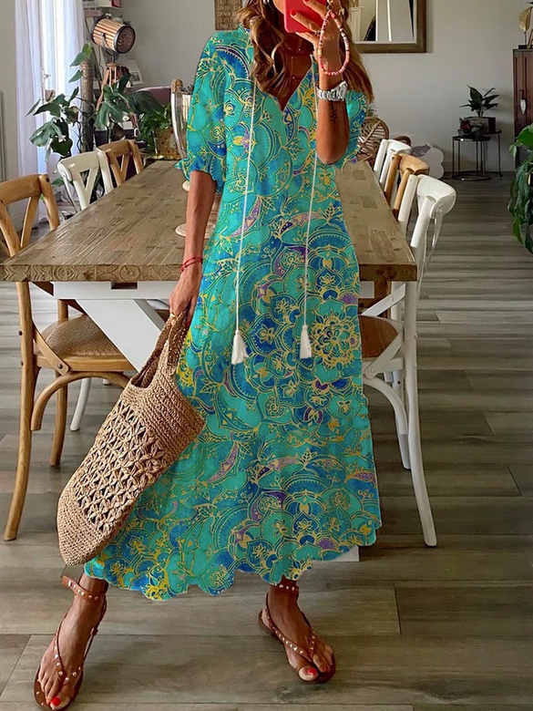 Boho Printed Casual Dresses for Laid-Back Chic