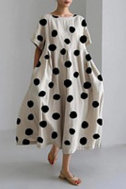 Simple Dotted Weekends Dress for Relaxed Days