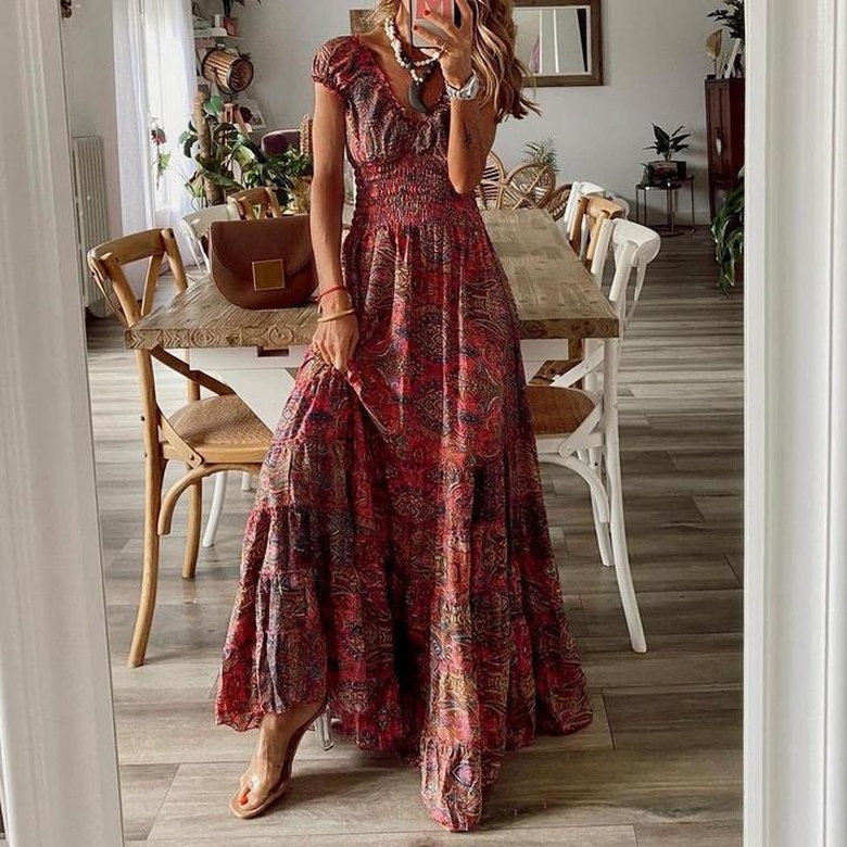 Stop and Stare Paisley Print Maxi Dress for Bold Fashion