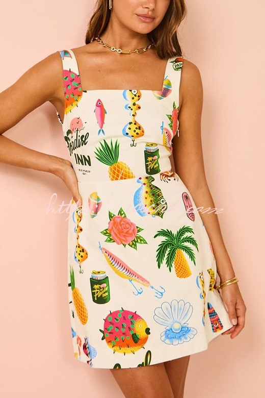 Summer Colorful Fruit Tie-Back Mini