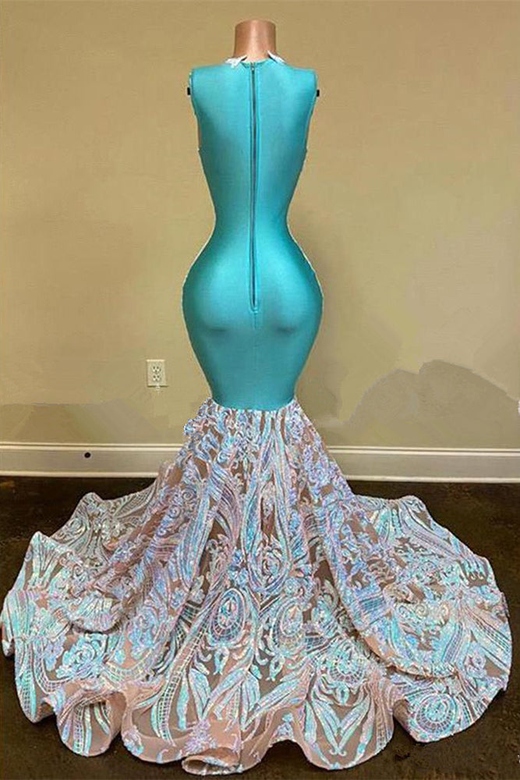 Special Design Long Sequins Mermaid Prom Evening Gown