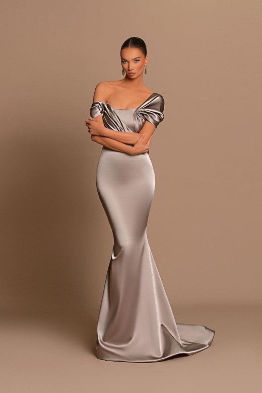 Off-the-Shoulder Long Mermaid Prom Dress