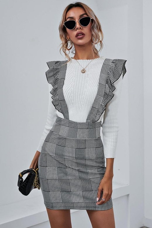 Houndstooth Suspender Dress for Classic Pattern