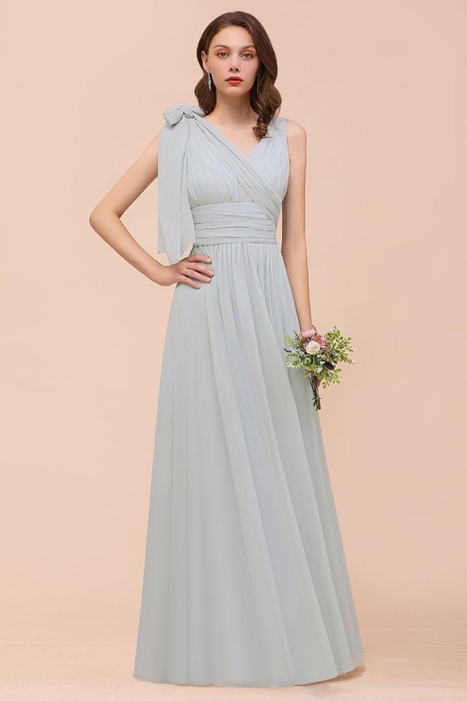 Gorgeous Ruffle Convertible Mist Chiffon Bridesmaid Dresses