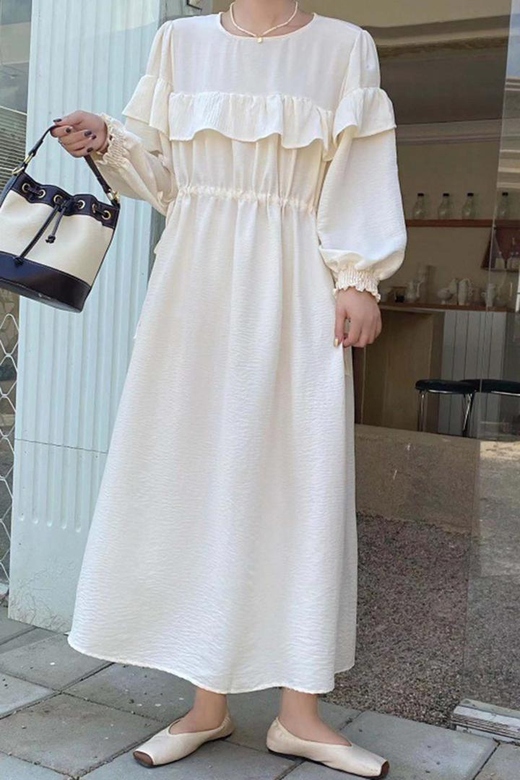 Plus Size Round Neck Loose Casual Dress for Comfort