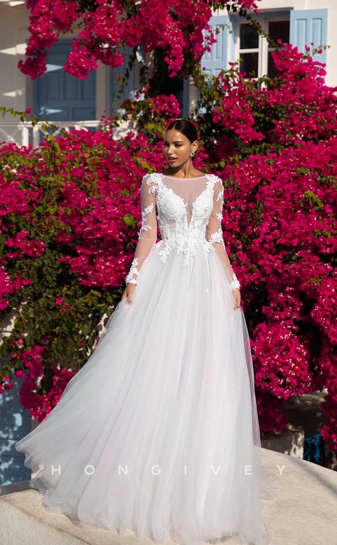 Sexy Empire V-Neckline Open Back Appliques Boho/Beach Wedding Gown