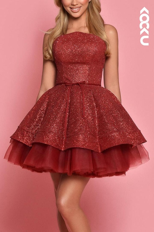 Gorgeous & Charming A-Line Ball Gown Sleeveless Sparkly Homecoming Dress