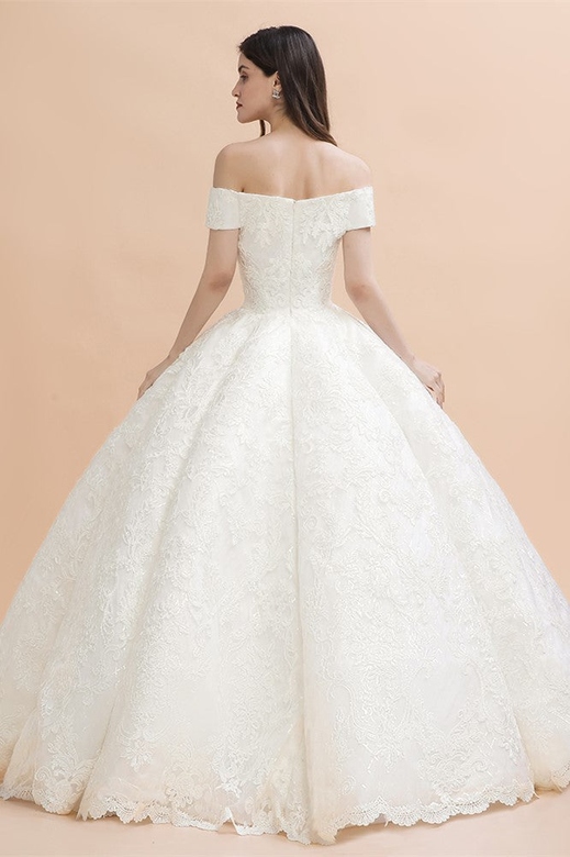 Luxury Ball Gown Off-the-Shoulder Sweetheart Wedding Dress