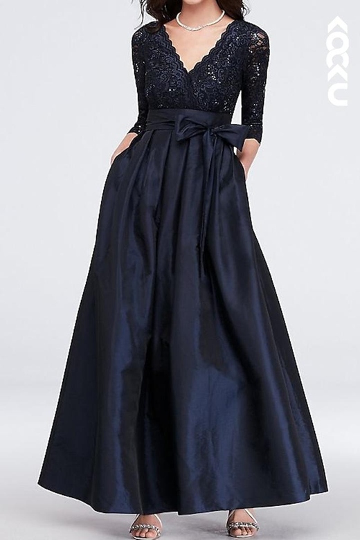 Classic & Timeless Short Sleeves Elegant Appliques Half Sleeves Chiffon Mother of the Bride Dress