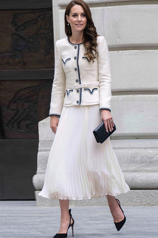 Ivory Fashion Two-Piece Set Inspired By Kate Middleton