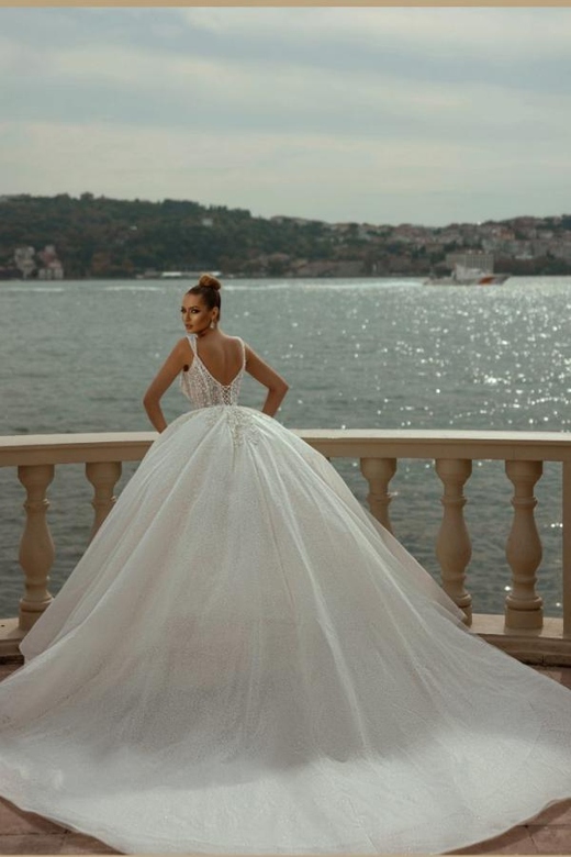 Straps Mermaid Wedding Dress, Sweetheart, Ball Gown, Lace