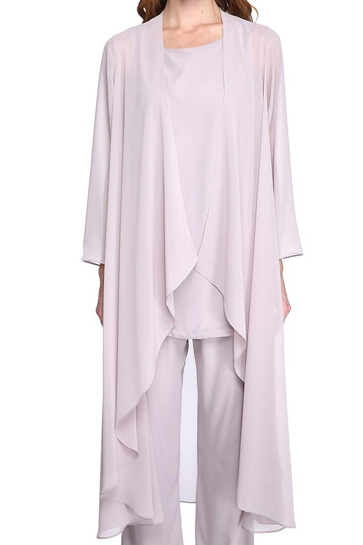 Simple Casual Three-Piece Chiffon Mother of the Bride Dress