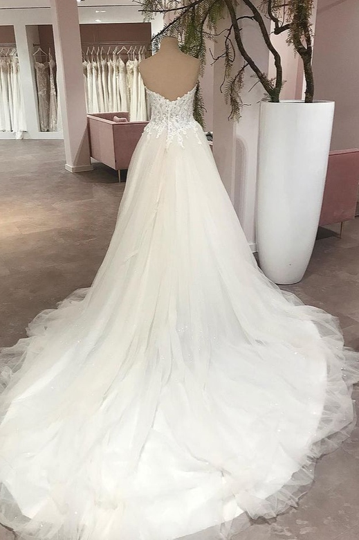 Sweetheart Princess Tulle Lace Bridal Wedding Gown