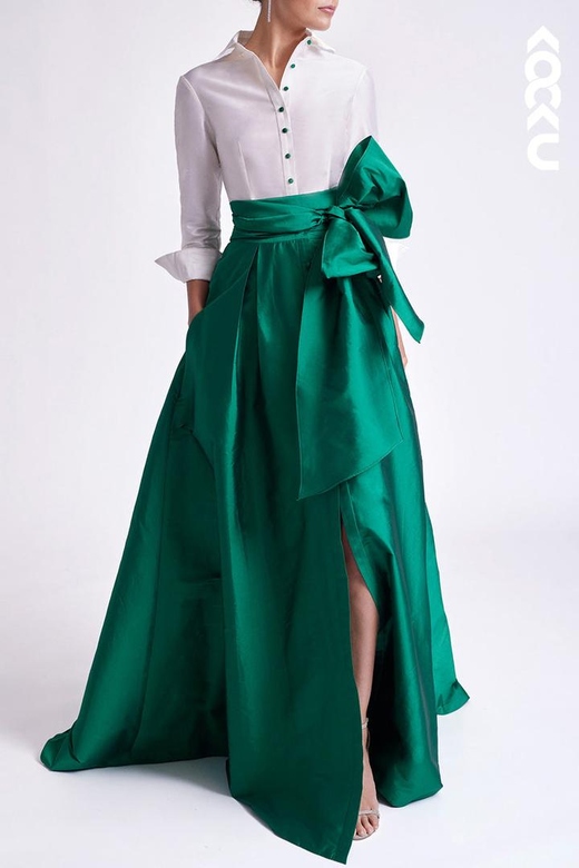 Gorgeous Charming A-Line Long Sleeves with Bowknot Belt Cocktail