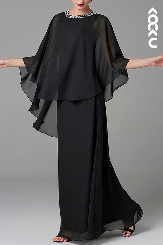 Elegant & Modern Two-Piece A-Line Chiffon Mother of the Bride Gown