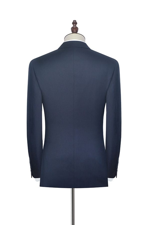 Double Breasted Dark Navy Suits, Three Piece Formal