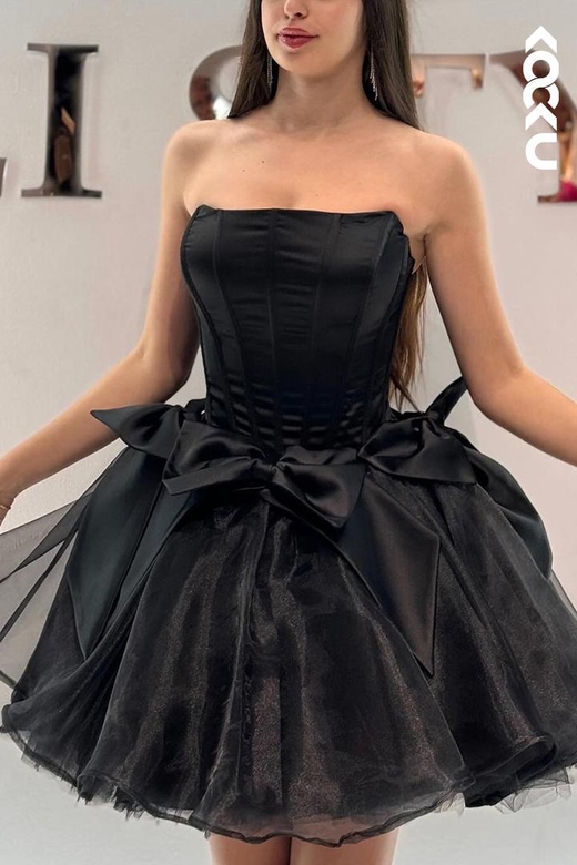 Elegant & Luxurious A-Line Off-Shoulder Sleeveless Tulle Homecoming Gown