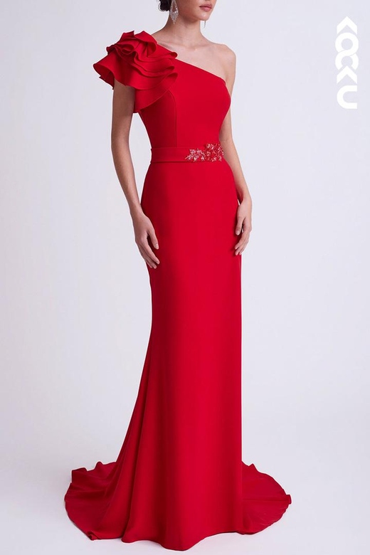 Gorgeous Charming Sleeveless One Shoulder Trumpet Mermaid Cocktail