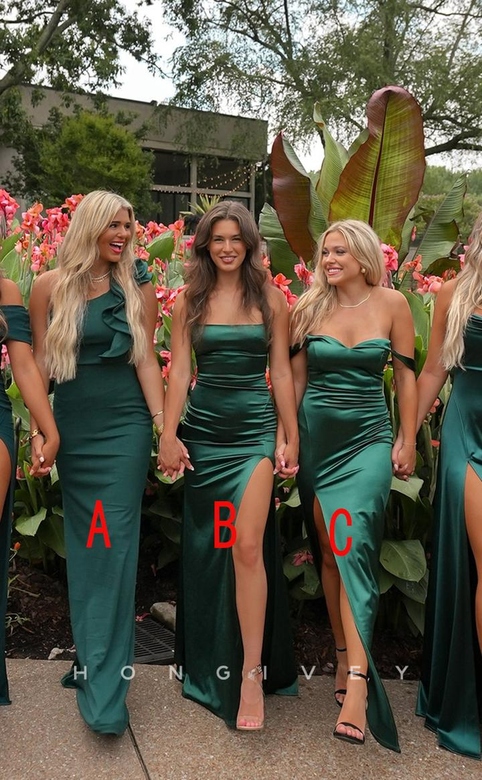 Sexy Satin Fitted Affordable Stylish Prom Bridesmaid Dress