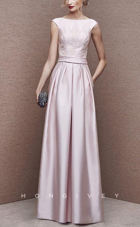 Elegant Scoop A-Line Sleeveless Appliques Mother's Formal Gown