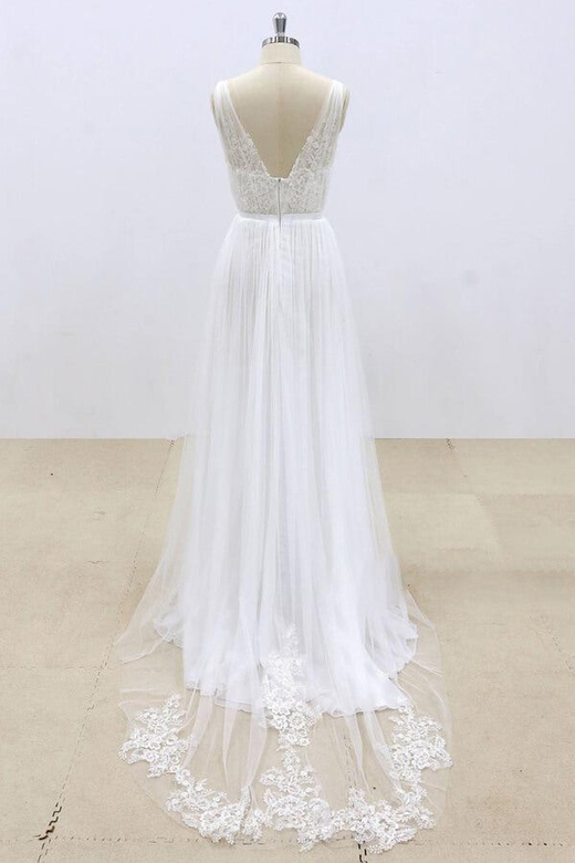 Amazing Ruffle Tulle A-Line Wedding Dress with Appliques, On Sale