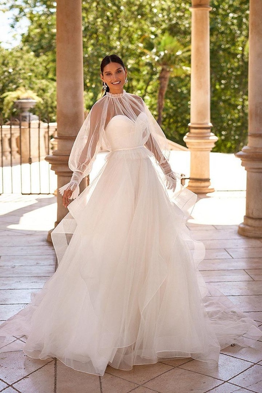 Sweetheart Strapless Ruched Satin Tulle Long Ball Gown