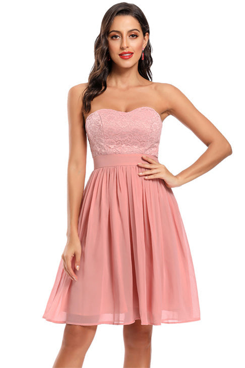 Chic Strapless Fit and Flare Homecoming Dress for Special Occasions