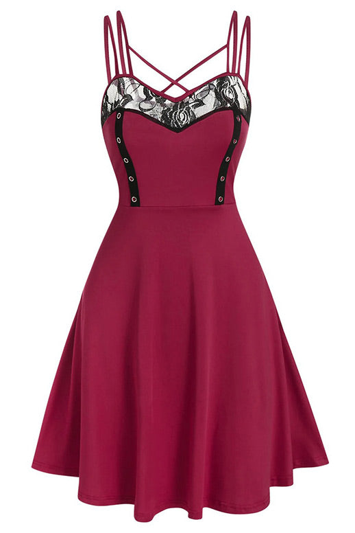 Burgundy A-Line Sleeveless Homecoming Dress for Rich Elegance