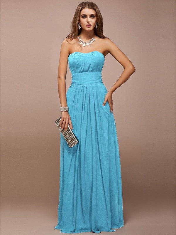 Gorgeous Sweetheart Ruffles Long Sleeveless Bridesmaid Dresses