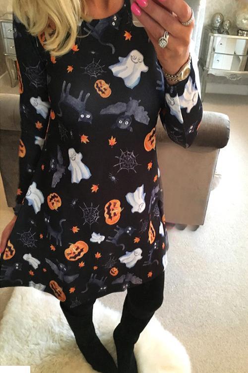 Halloween Pumpkin Themed Costume Dress for Festive Wear