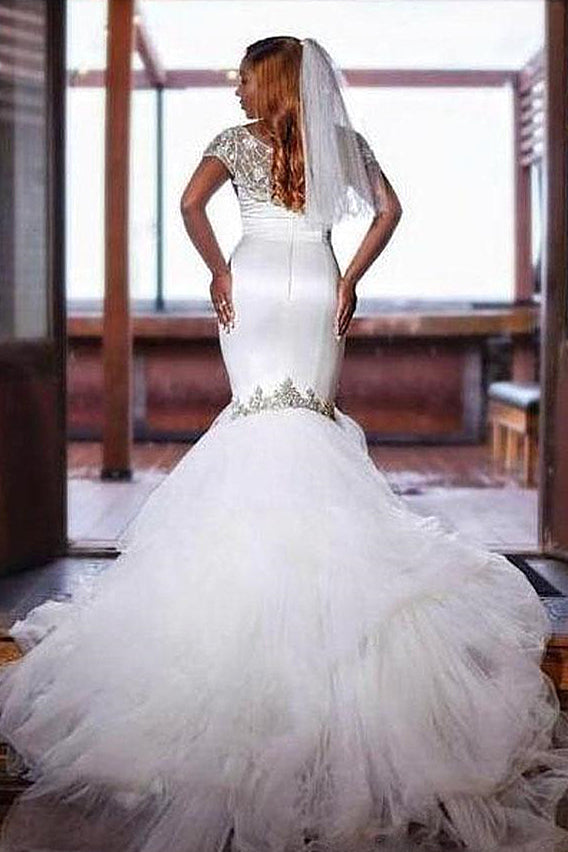 Mermaid Sweetheart Tulle Lace Beading Court Dress