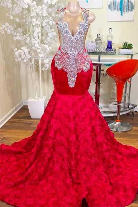 Mermaid Jewel Lace Sequined Applique Dress, Sleeveless & Floor-Length