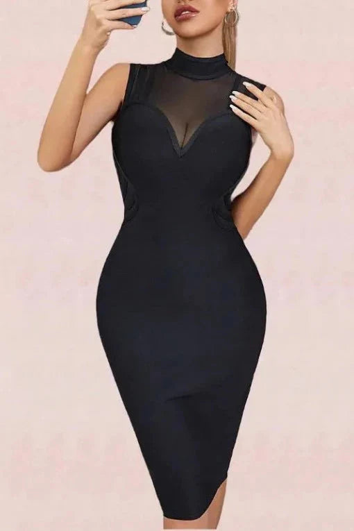 Brooklyn Bodycon Dress in Classic Black for a Flattering Fit