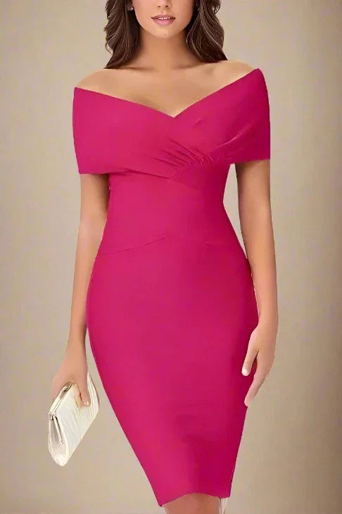 Bea Bandage Dress in Hot Pink for a Bold and Playful Attire