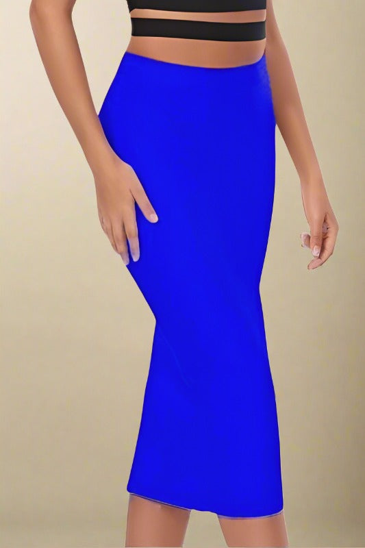 Pencil High Waist Royal Blue Bandage Midi Skirt